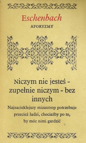 Aforyzmy - Marie von Ebner-Eschenbach