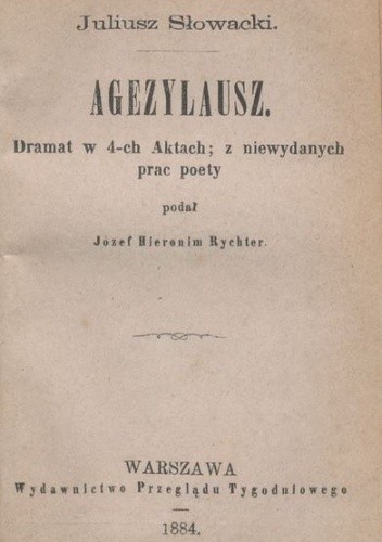 Agezylausz - Juliusz Słowacki