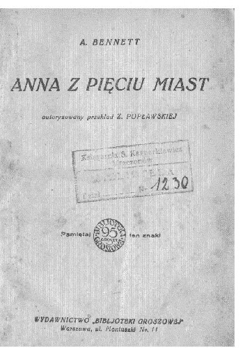 Anna z pięciu miast - Arnold Bennett