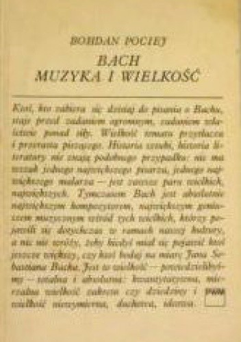 Bach. Muzyka i wielkość - Bohdan Pociej