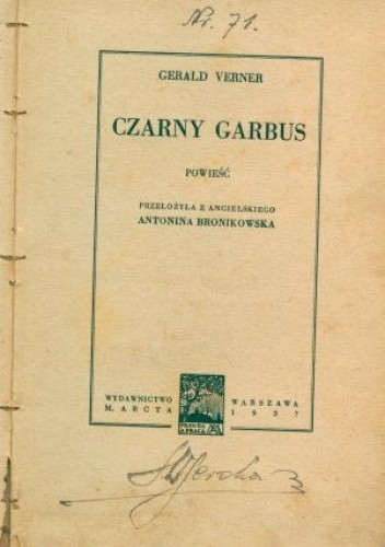 Czarny garbus - Gerald Verner