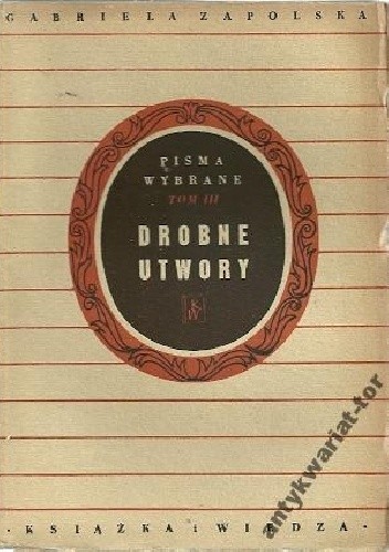 Drobne utwory - Gabriela Zapolska