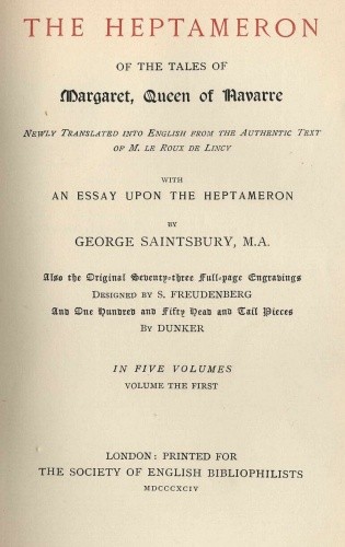 Heptameron - Marguerite de Valois