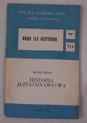 Historia Językoznawstwa - Adam Heinz