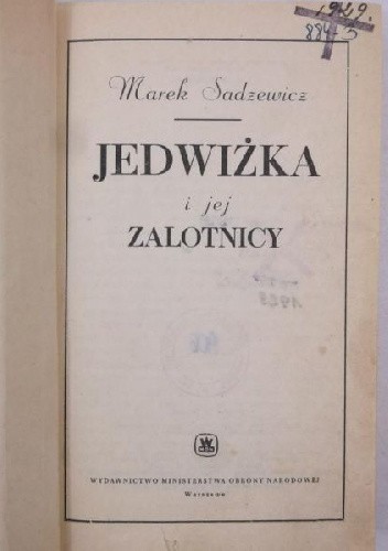 Jedwiżka i jej zalotnicy - Marek Sadzewicz