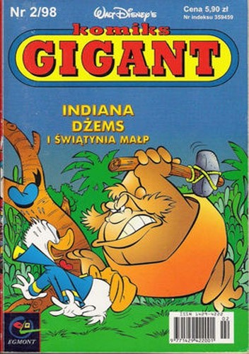 Komiks Gigant 2/98: Indiana Dżems i Świątynia Małp - Walt Disney
