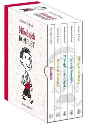 Mikołajek + Rekreacje Mikołajka + Mikołajek i inne chłopaki + Wakacje Mikołajka + Mikołajek ma kłopoty (komplet) - Rene Goscinny