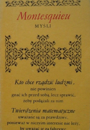 Myśli - Karol Ludwik Monteskiusz