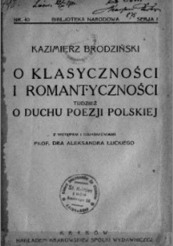 O klasyczności i romantyczności - Kazimierz Brodziński