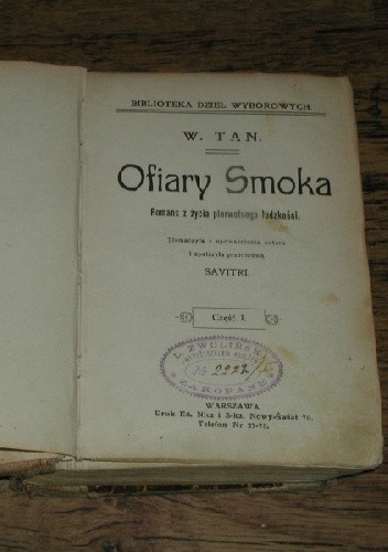 Ofiary smoka. Romans z życia pierwotnego ludzkości. Cz. 1 - W. Tan