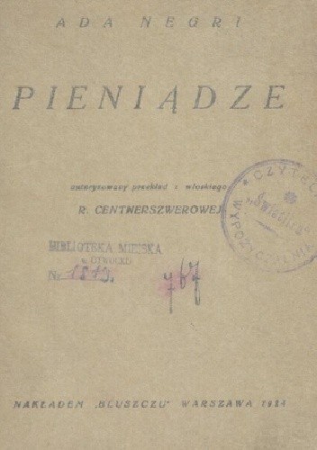 Pieniądze - Ada Negri