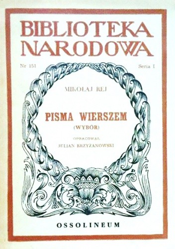 Pisma wierszem. Wybór - Mikołaj Rej