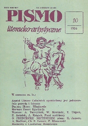 Pismo literacko-artystyczne, nr 10/1986 - Hermann Hesse