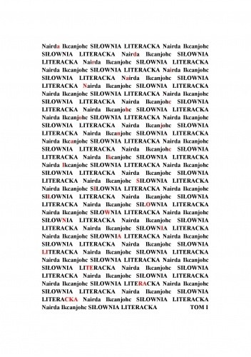 SIŁOWNIA LITERACKA - Nairda Ikcanjohc