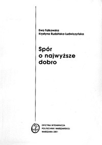 Spór o najwyższe dobro - Ewa Falkowska