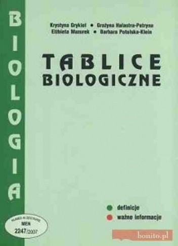 Tablice biologiczne - Krystyna Grykiel