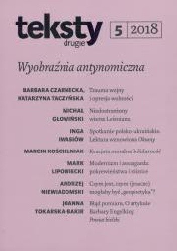 Teksty Drugie nr 5 / 2018 - Inga Iwasiów