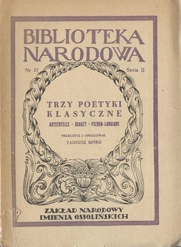 Trzy poetyki klasyczne - Arystoteles