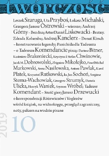 Twórczość nr 10 / 2019 - Krzysztof Rutkowski