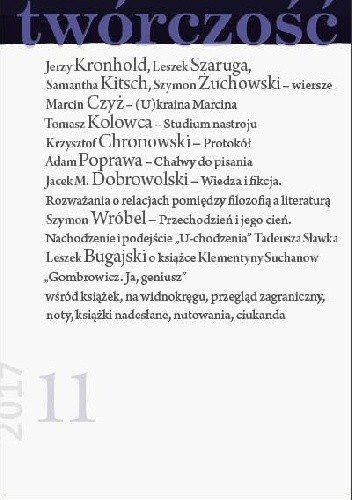 Twórczość nr 11 - 2017 - Adam Poprawa