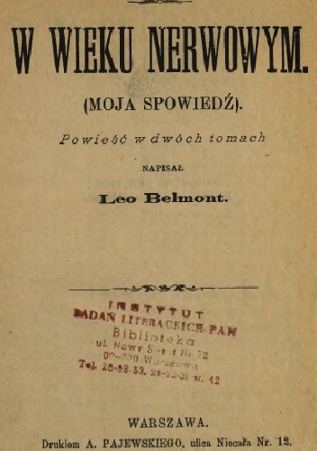 W wieku nerwowym - Leo Belmont