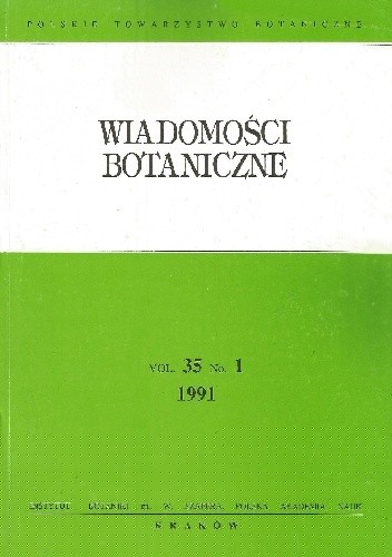 Wiadomości Botaniczne 35(1) 1991 - Barbara Sudnik-Wójcikowska