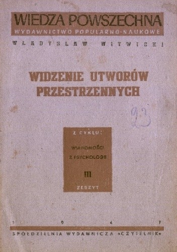 Widzenie utworów przestrzennych - Władysław Witwicki