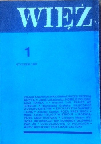 Więź nr 1 (339) styczeń 1987 - praca zbiorowa