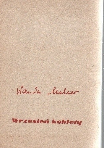 Wrzesień kobiety - Wanda Melcer