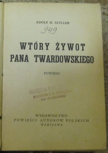 Wtóry żywot pana Twardowskiego - Adolf H. Szyller