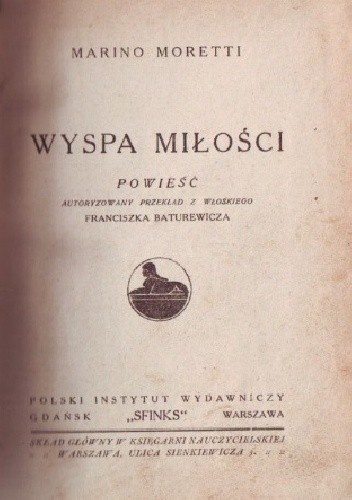 Wyspa miłości - Marino Moretti