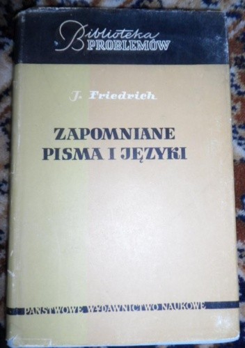 Zapomniane pisma i języki - Johannes Friedrich