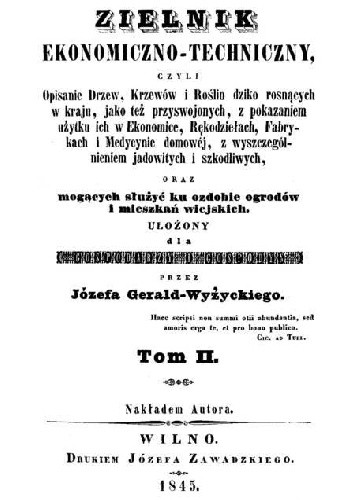 Zielnik ekonomiczno-techniczny - Józef Gerald-Wyrzycki