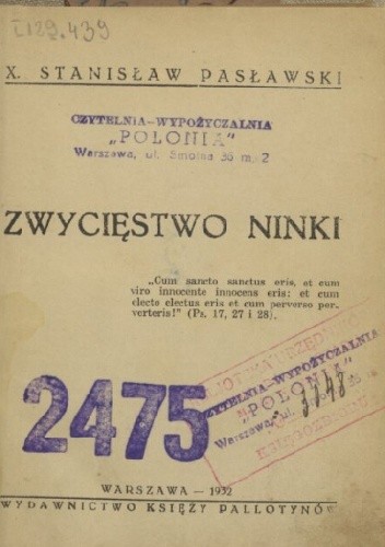 Zwycięstwo Ninki - Stanisław Pasławski